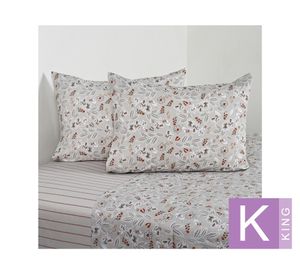 Juego sábanas king 200 hilos Shadow gris