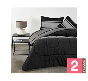 Plumón Yarn negro 2 plazas