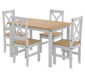 Comedor 4 sillas Lucia 75x110x80 cm