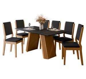 Comedor 6 sillas Fer 80x160x90 cm
