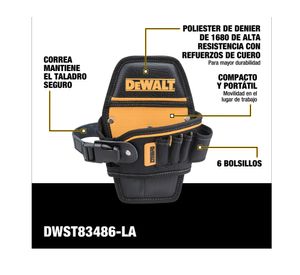 Porta taladro 6 bolsillos DWST83486-LA
