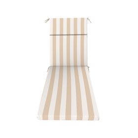 Cojín reposera Rayas taupe/blanco 60x195 cm