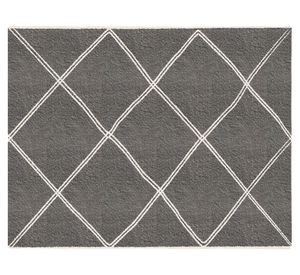 Alfombra Morgan star Oxy negro/blanco 180x120 cm