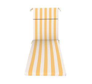 Cojín reposera Rayas amarillo/blanco 60x195 cm