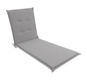 Cojín reposera Liso gris 60x195 cm