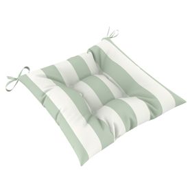 Cojín asiento Rayas verde salvia/blanco 45x45 cm