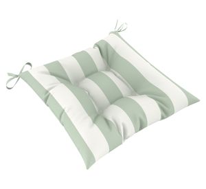 Cojín asiento Rayas verde salvia/blanco 45x45 cm