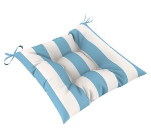 Cojín asiento Rayas azul/blanco 45x45 cm