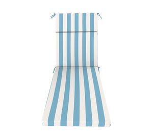 Cojín reposera Rayas azul/blanco 60x195 cm