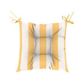 Cojín asiento Rayas amarillo/blanco 45x45 cm