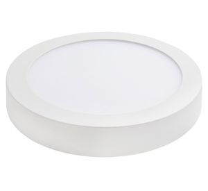 Panel LED sobreponer 6W luz neutra redondo blanco 10 unidades