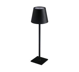 Lámpara mesa LED táctil inalámbrico/recargable 3.5W luz led negro
