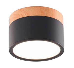 Panel LED sobreponer 7W luz fría negro