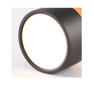 Panel LED sobreponer 7W luz fría negro