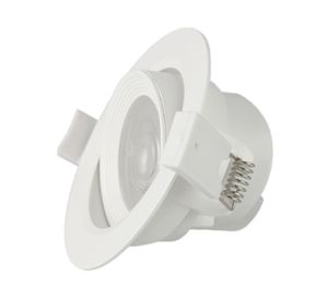 Foco basculante LED 6.5W luz cálida redondo blanco 10 unidades
