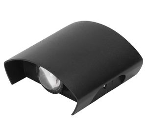 Aplique pared LED 2W luz cálida negro