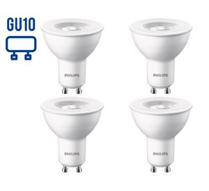 Ampolleta LED 4.7W GU10 luz fría 4 unidades