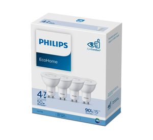 Ampolleta LED 4.7W GU10 luz fría 4 unidades