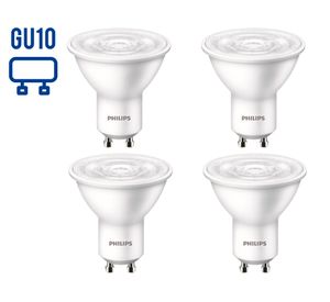 Ampolleta LED 4.7W GU10 luz cálida 4 unidades