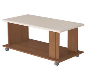 Mesa centro rectangular Mila canela/blanco