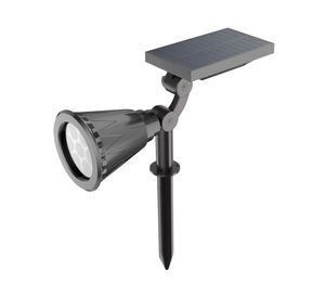 Estaca solar LED cabezal dirigible luz cálida