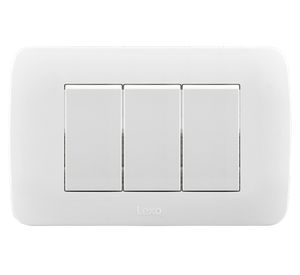 Interruptor triple 9/32 blanco 10A