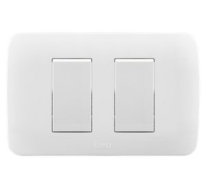 Interruptor doble 9/15 blanco 10A