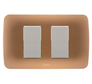 Interruptor doble 9/15 beige 10A