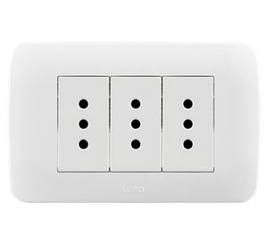 Toma corriente triple blanco 10A