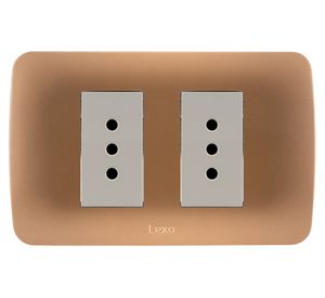 Toma corriente doble beige 10A