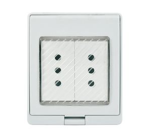 Contenedor interruptor doble blanco IP55 10A