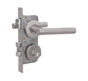 Cerradura embutir 2 manillas baño/acceso 960T inox