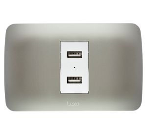 Toma USB plata/blanco 10A