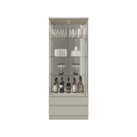 Vitrina Diamante 2 puertas 2 cajones Off white