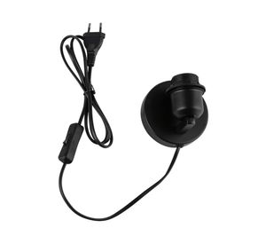 Apliqué E27 1L Soquete negro