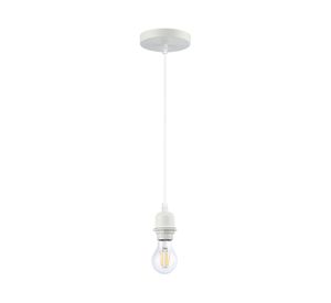 Lámpara colgar 1L E27 Soquete blanco