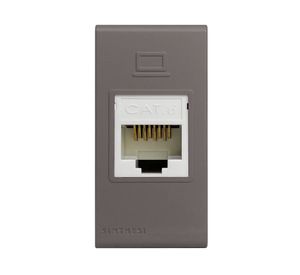 Toma telefónica RJ11 grey mate