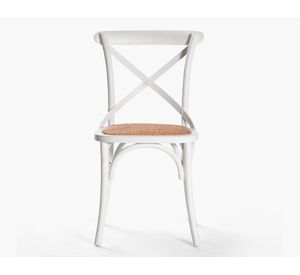 Silla comedor olmo/ratán Tradition blanco