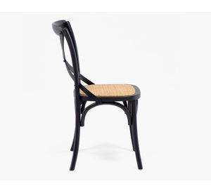 Silla comedor olmo/ratán Tradition negro