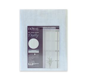 Set cortina velo Panal Dolly 145x220 cm blanco