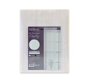 Set cortina velo Panal Dolly 145x220 cm crudo