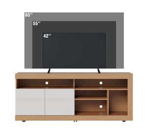 Rack TV 65" + mesa de centro Inaja blanco/café