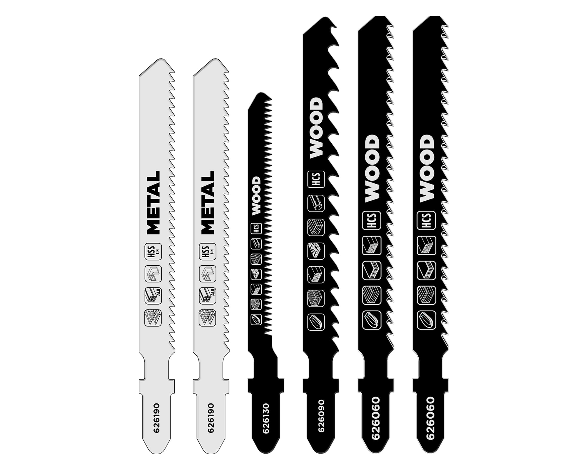 6 Hojas calar madera/metal T
