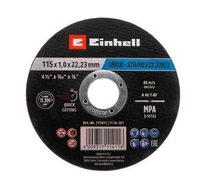 Set lata 100 discos corte metal inox