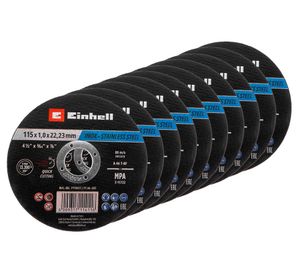 Set lata 10 Discos corte metal inox