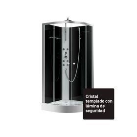 Cabina 198x90x90 cm Curva 6 Jets negro