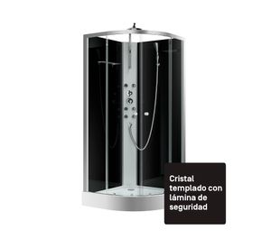 Cabina 198x90x90 cm Curva 6 Jets negro