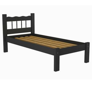 Cama individual negro be