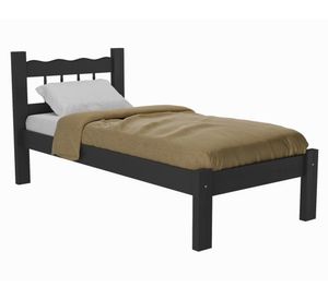 Cama individual negro be