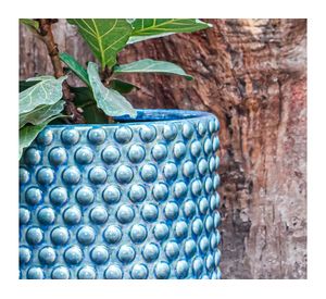 Macetero Oslo azul 20x20 cm